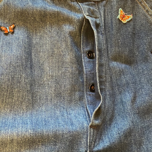 VTG 80s Embellished Women’s Denim Overalls with Appliqués - Picture 8 of 16